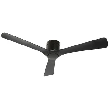 HOMCOM Ventilator de Tavan Reversibil, Ventilator Exterior sau Interior, cu Montare pe 3 Lame cu Telecomandă, Ф132x21 cm, Negru | Aosom Romania