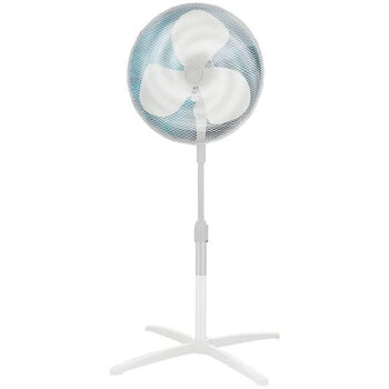 Midea Ventilator cu picior Midea FS40-20M, 40 W, 40 cm diametru, 3 viteze, debit de aer: 30m³/min, mecanic, Oscilatie, inaltime reglabila 120cm, alb